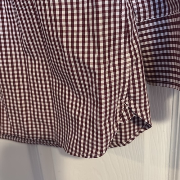 Bonobos men’s maroon gingham tailored fit button down shirt size 15.5 - Picture 5 of 9